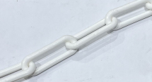 6.0x50mm WHITE PLASTIC LONG LINK CHAIN (30m)