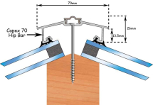 Capex 70 Hip Bar Concealed Fix Capex 70 Hip Bar Concealed Fix