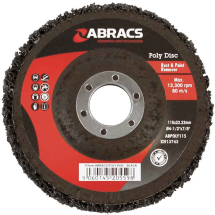 ABRACS POLY DISC 115mm RUST & PAINT REMOVAL