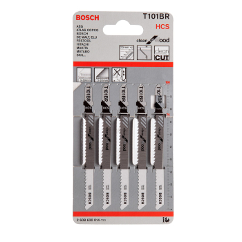 BOSCH JIGSAW BLADES T101BR 5 PK BOSCH JIGSAW BLADES T101BR 5 PK