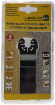 28mm BI-METAL STD FLUSH CUT UNIVERSAL BLADES 3pce 28mm BI-METAL STD FLUSH CUT UNIVERSAL BLADES 3pce