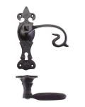 SHREWSBURY 168x48mm BLACK ANTIQUE LEVER LOCK FURNITURE