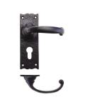 COLONIAL 150x53mm BLACK ANTIQUE LEVER EURO FURNITURE