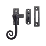 BLACK Ant HOOK & Mort PLATE CURLY TAIL CASEMENT FASTENER