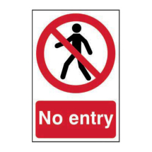 NO ENTRY SIGN 200x300mm NO ENTRY SIGN 200x300mm