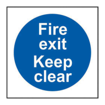 200x200mm FIRE EXIT KEEP CLEAR RPVC SIGN 200x200mm FIRE EXIT KEEP CLEAR RPVC SIGN