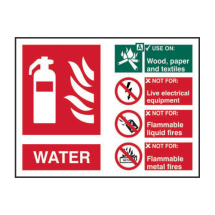 WATER FIRE EXTINGUISHER SIGN RPVC 200x150mm WATER FIRE EXTINGUISHER SIGN RPVC 200x150mm