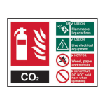 CO2 FIRE EXTINGUISHER SIGN RPVC 200x150mm