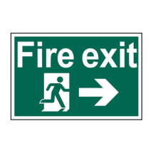 FIRE EXIT SIGN 300x200mm          Arrow Right FIRE EXIT SIGN 300x200mm          Arrow Right