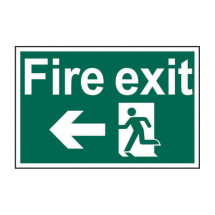 FIRE EXIT SIGN 300x200mm           Arrow Left FIRE EXIT SIGN 300x200mm           Arrow Left