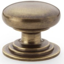 32mm Ant BRASS VICT SOLID CUPBOARD KNOB
