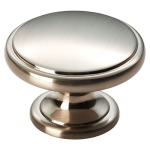 38mm Sat NICKEL OXFORD CUPBOARD KNOB