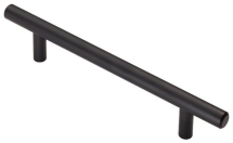 Matt BLACK 188mm STEEL T-BAR CABINET HANDLE 128mm C/C