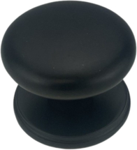 37mm BLACK VICTORIAN CUPBOARD KNOB ON ROUND PLATE 37mm BLACK VICTORIAN CUPBOARD KNOB ON ROUND PLATE