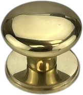 37mm Pol. BRASS VICTORIAN CUPBOARD KNOB ON ROUND PLATE 37mm Pol. BRASS VICTORIAN CUPBOARD KNOB ON ROUND PLATE