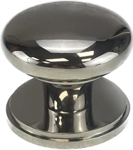 37mm Pol. NICKEL VICTORIAN CUPBOARD KNOB ON ROUND PLATE 37mm Pol. NICKEL VICTORIAN CUPBOARD KNOB ON ROUND PLATE