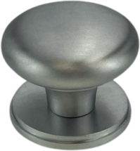 37mm SATIN CHROME VICTORIAN CUPBOARD KNOB ON ROUND PLATE 37mm SATIN CHROME VICTORIAN CUPBOARD KNOB ON ROUND PLATE