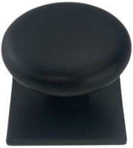 37mm BLACK VICTORIAN CUPBOARD KNOB ON SQUARE PLATE 37mm BLACK VICTORIAN CUPBOARD KNOB ON SQUARE PLATE