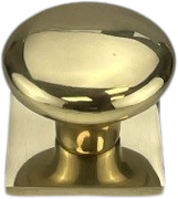 37mm Pol. BRASS VICTORIAN CUPBOARD KNOB ON SQUARE PLATE 37mm Pol. BRASS VICTORIAN CUPBOARD KNOB ON SQUARE PLATE