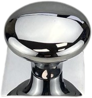 37mm Pol. CHROME VICTORIAN CUPBOARD KNOB ON SQUARE PLATE 37mm Pol. CHROME VICTORIAN CUPBOARD KNOB ON SQUARE PLATE