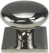 37mm Pol. NICKEL VICTORIAN CUPBOARD KNOB ON SQUARE PLATE 37mm Pol. NICKEL VICTORIAN CUPBOARD KNOB ON SQUARE PLATE