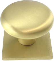 37mm SATIN BRASS VICTORIAN CUPBOARD KNOB ON SQUARE PLATE 37mm SATIN BRASS VICTORIAN CUPBOARD KNOB ON SQUARE PLATE