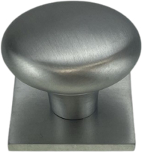37mm SATIN CHROME VICTORIAN CUPBOARD KNOB ON SQUARE PLATE 37mm SATIN CHROME VICTORIAN CUPBOARD KNOB ON SQUARE PLATE