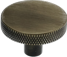 pH CLEMENTINE 36mm ANTIQUE BRASS KNURLED CUPBOARD KNOB pH CLEMENTINE 36mm ANTIQUE BRASS KNURLED CUPBOARD KNOB