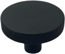 36mm BLACK CLEMENTINE KNURLED CUPBOARD KNOB 36mm BLACK CLEMENTINE KNURLED CUPBOARD KNOB