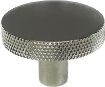 36mm Pol. NICKEL CLEMENTINE KNURLED CUPBOARD KNOB 36mm Pol. NICKEL CLEMENTINE KNURLED CUPBOARD KNOB