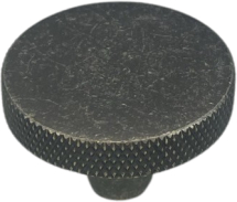 36mm RUMBLED PEWTER CLEMENTINE KNURLED CUPBOARD KNOB 36mm RUMBLED PEWTER CLEMENTINE KNURLED CUPBOARD KNOB