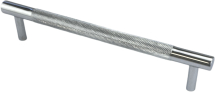 160mm Pol. CHROME HARRIET KNURLED CUPBOARD HANDLE 160mm Pol. CHROME HARRIET KNURLED CUPBOARD HANDLE