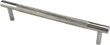 160mm Pol. NICKEL HARRIET KNURLED CUPBOARD HANDLE 160mm Pol. NICKEL HARRIET KNURLED CUPBOARD HANDLE