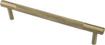160mm SATIN BRASS HARRIET KNURLED CUPBOARD HANDLE 160mm SATIN BRASS HARRIET KNURLED CUPBOARD HANDLE