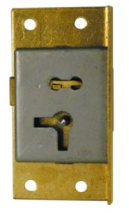 64x45mm BRASS RH CUPBOARD LOCK 64x45mm BRASS RH CUPBOARD LOCK