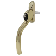 35mm BRASS Pltd HCL690 LH LOCK Espag HANDLE 35mm BRASS Pltd HCL690 LH LOCK Espag HANDLE