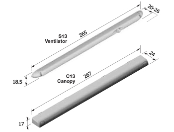 265mm BROWN S13 1700EA PLASTIC VENTILATOR 265mm BROWN S13 1700EA PLASTIC VENTILATOR