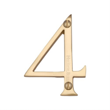 Pol BRASS 75mm FACE FIX NUMERAL inch4inch Pol BRASS 75mm FACE FIX NUMERAL inch4inch