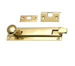 Pol BRASS 152mm Vict LOCKING NECKED DOOR BOLT
