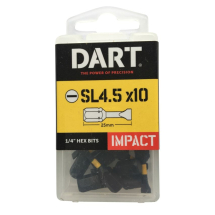 DART SLOTTED 4.5 25mm IMPACT DRIVER BIT (10 PACK) DART SLOTTED 4.5 25mm IMPACT DRIVER BIT (10 PACK)