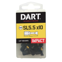 DART SLOTTED 5.5 25mm IMPACT DRIVER BIT (10 PACK) DART SLOTTED 5.5 25mm IMPACT DRIVER BIT (10 PACK)