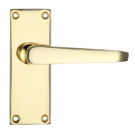 LAFAYETTE POLISHED BRASS LEVER LATCH FURNITURE 120X40mm