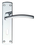 BERNICE 170x40mm POLISHED CHROME LEVER LOCK FURNITURE