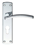 BERNICE 170x40mm POLISHED CHRO ME LEVER EURO LOCK FURNITURE