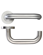 ERNO SATIN STAINLESS STEEL LEVERS ON ROSE (Grade 304)