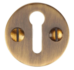 Ant BRASS Vict ROUND OPEN ESCUTCHEON 32mm