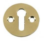 Pol BRASS Vict ROUND OPEN ESCUTCHEON 32mm