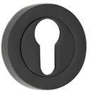 Matt BLACK EURO ESCUTCHEON 50x10mm