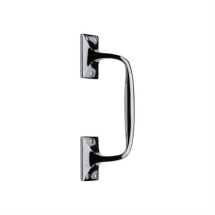 203mm Pol CHROME PUB STYLE CRANKED PULL HANDLE 203mm Pol CHROME PUB STYLE CRANKED PULL HANDLE