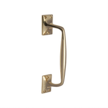 254mm Pol BRASS PUB STYLE CRANKED PULL HANDLE 254mm Pol BRASS PUB STYLE CRANKED PULL HANDLE